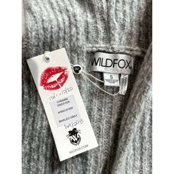 Wildfox Chesire Sweater in Marled Grey - Picture 2 of 3